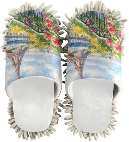 Burbuja Eiffel Tower Mop Slippers - Perfect for Easy Cleaning