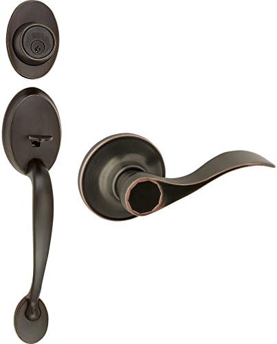 Design House Coventry Handleset with Springdale Lever and Deadbolt Oil Rubbed Bronze