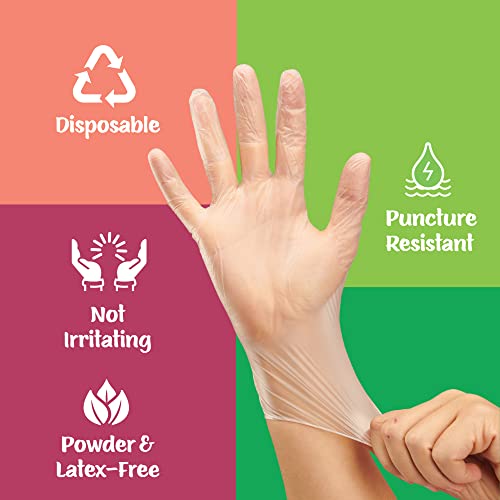 Care Plus Medium Size Disposable Vinyl Gloves
