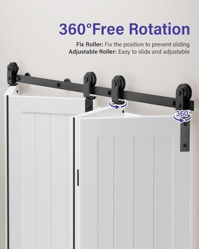36-Inch Bifold Barn Door Track Kit for Home Use