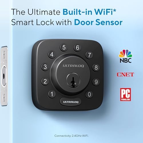 ULTRALOQ U-Bolt WiFi Smart Lock Secure Easy Front Door