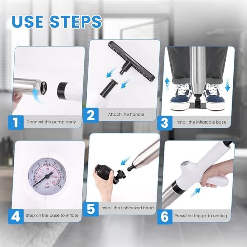 Efficient Pneumatic Toilet Plunger for Clogs