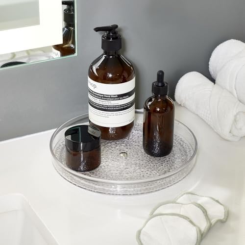 iDesign The Rain Collection Clear Plastic Lazy Susan Organizer