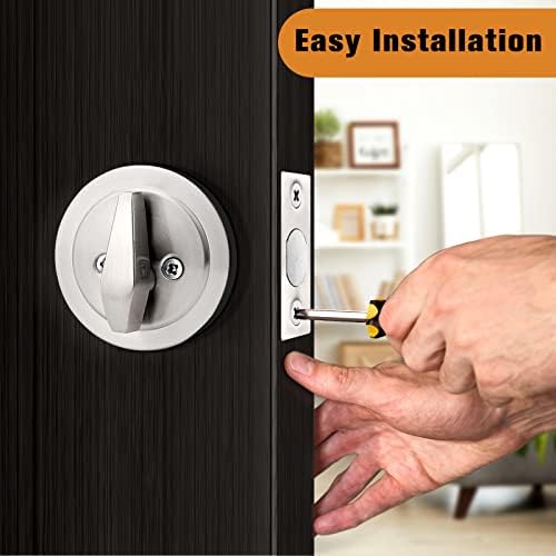 Probrico Deadbolt - 2-Pack Keyed Alike Door Hardware Brushed Nickel