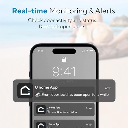 ULTRALOQ U-Bolt WiFi Smart Lock Secure Easy Front Door