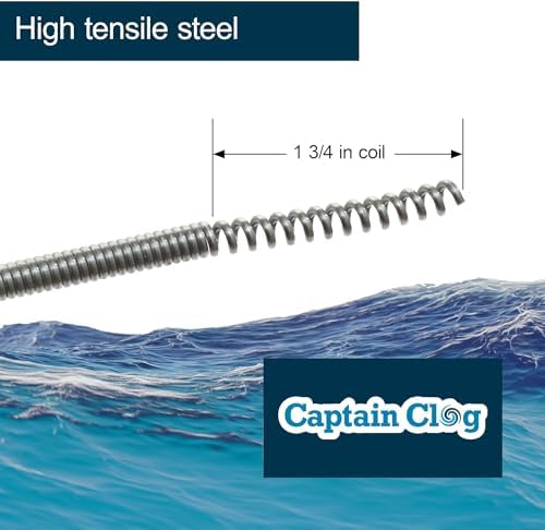 Drain Auger Durable Rust-Resistant for Pipe Clogs