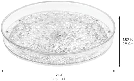 iDesign The Rain Collection Clear Plastic Lazy Susan Organizer