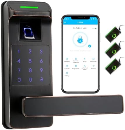 Harfo Smart Door Lock - 5-in-1 with Alexa Google Assistant