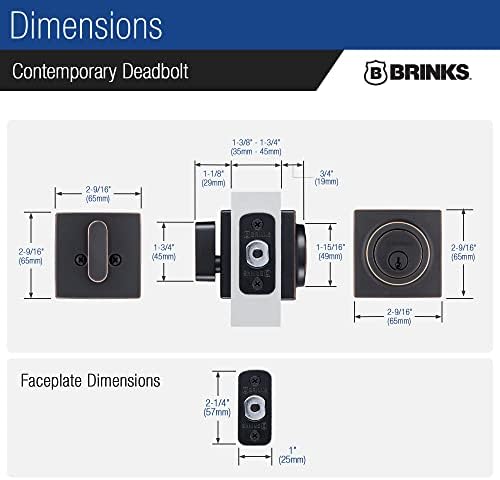 Brinks Deadbolt Lock - Tuscan Bronze Front Door Entry