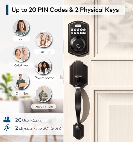 Keyless Entry Door Lock Set for Oil-Rubbed Bronze