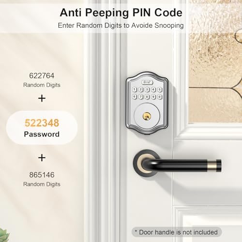 52HZ Smart Keyless Door Lock with Voice Guidance