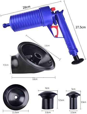 Power Toilet Plunger Set Drain Clog Remover with 4 Sized Suckers