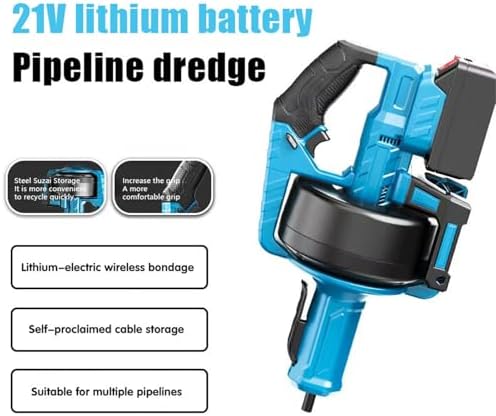 Generic 610RPM Electric Drain Auger 7m Flexible Cable