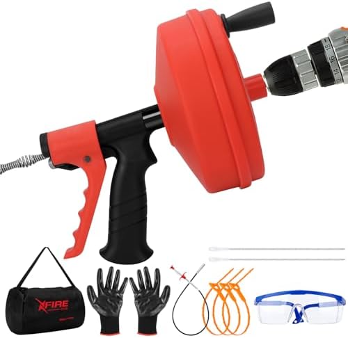 45FT Plus 10-in-1 Drain Snake Auger for Kitchen Bathroom Cleaning
