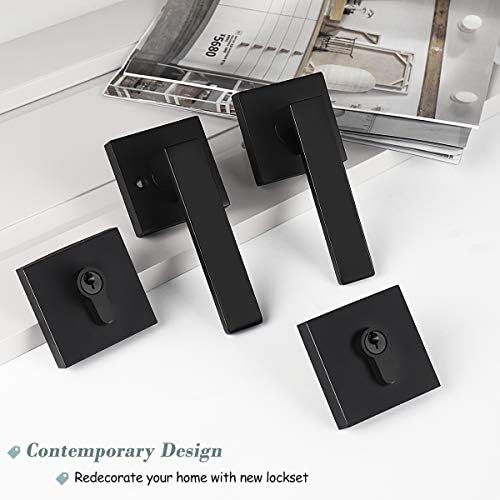 5-Piece Door Lock Set Reversible Passage Lever for Home Use