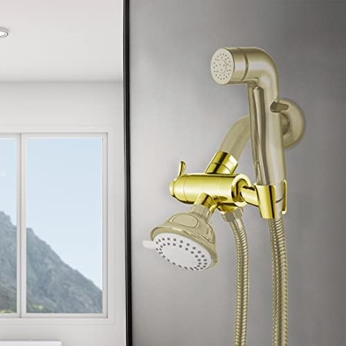 G12 Brass Shower Diverter Valve with Gold Finish for Handheld Fixed Showers
