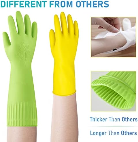DisforeRubber Gloves for Kitchen Cleaning with No Irritation