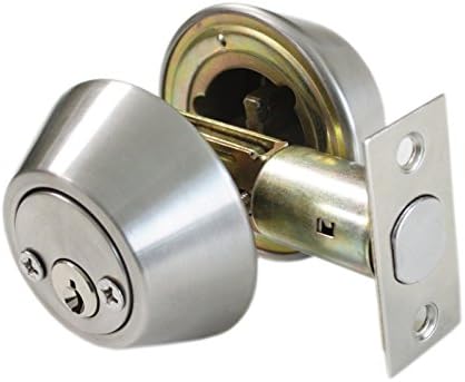 Probrico Satin Nickel Double Cylinder Deadbolt with 2 Side Keys