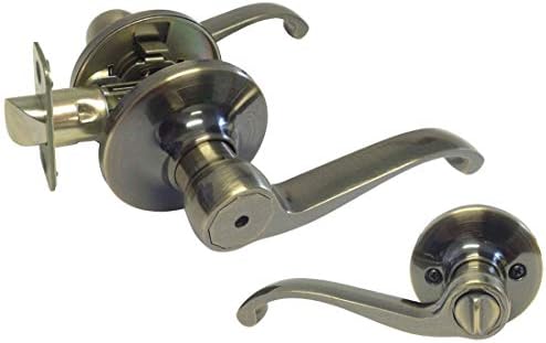 Antique Brass Door Lever Handle EntryBathroom Deadbolt 835AB