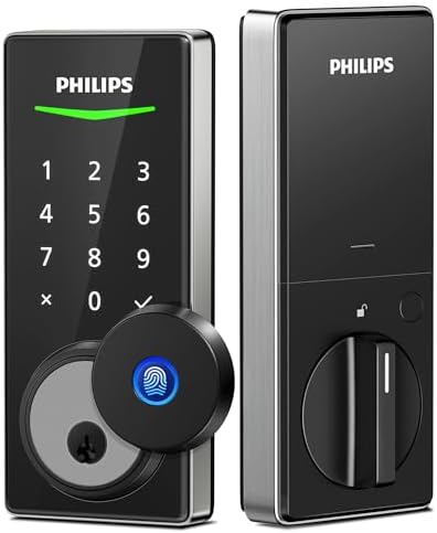 Philips Fingerprint Door Lock Keyless Entry Door with Laser Pattern Fingerprint