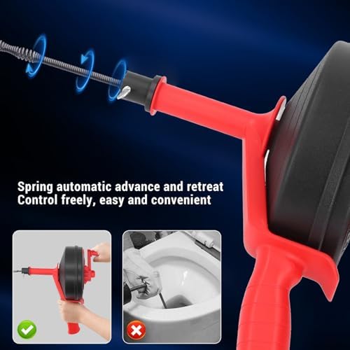 Fockety Pipe Unblocker 65M Spring Durable Powerful