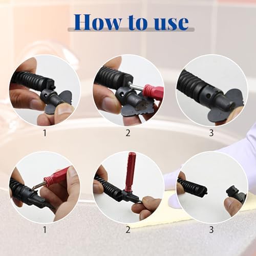 7Pcs Drain Cleaner Cutter Head Set for 16mm Pipe