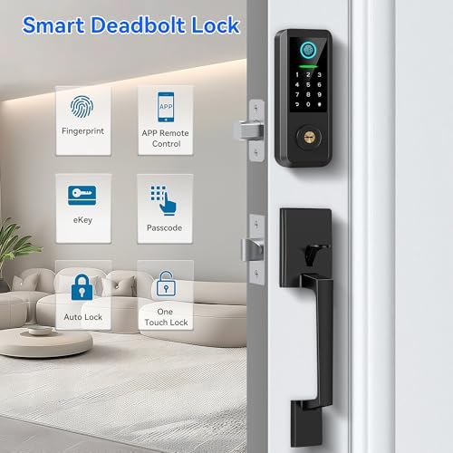 5-in-1 Fingerprint Handle Door Lock for Smart Security