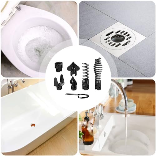 7Pcs Drain Cleaner Cutter Head Set for 16mm Pipe