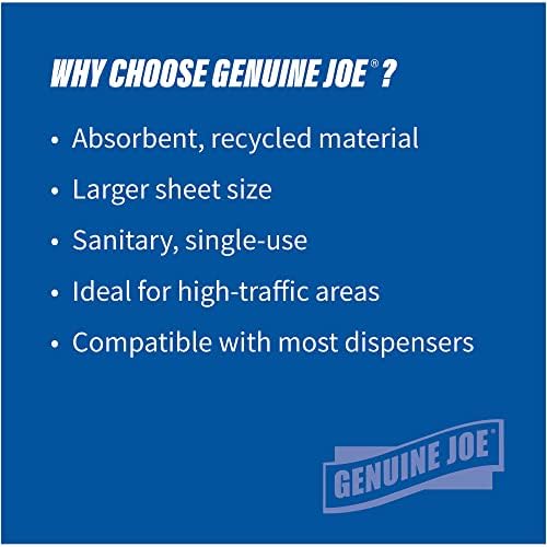 Genuine Joe 800 Roll Towel White 6-Pack