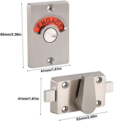 Stainless Steel Indicator Bolt Lock for Doors