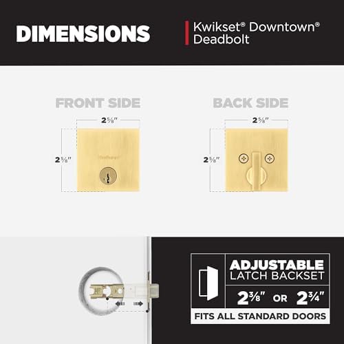 Secure Entry Door Pick-Resistant Satin Brass Keyed Deadbolt with Microban Protection