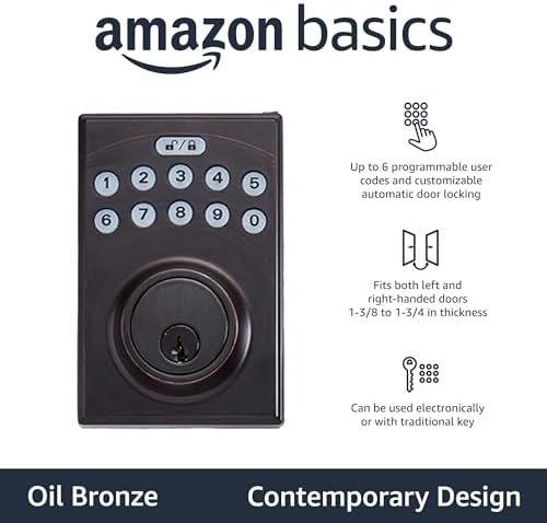 Amazon Basics Electronic Keypad Deadbolt Door Lock
