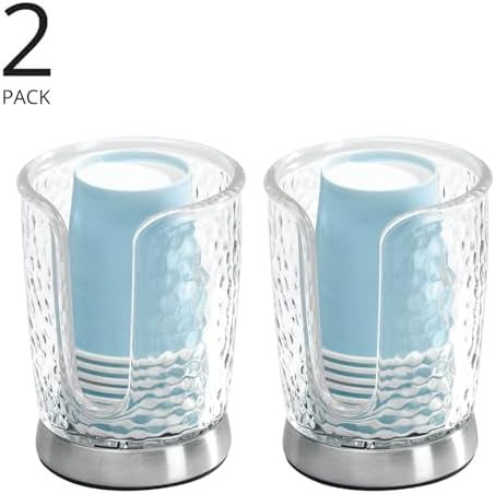 mDesign PlasticSteel Small Disposable Cup Dispenser