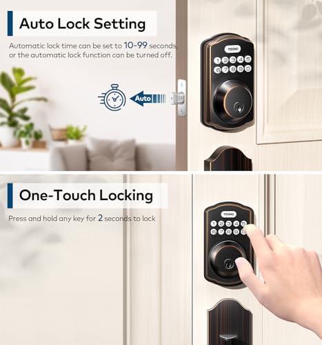 Keyless Entry Door Lock Set for Oil-Rubbed Bronze