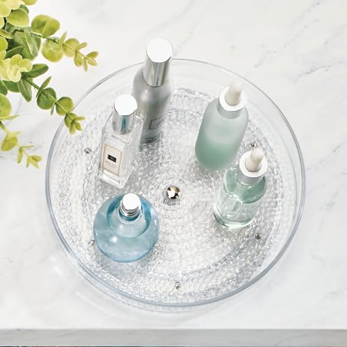 iDesign The Rain Collection Clear Plastic Lazy Susan Organizer