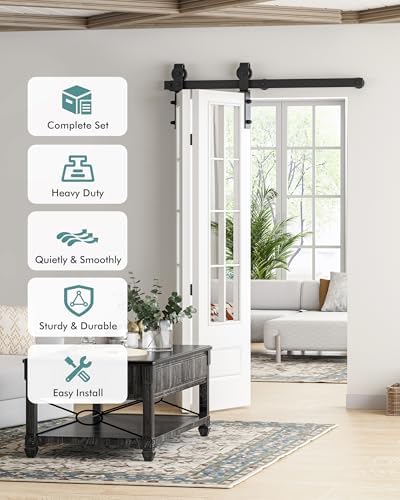 36 Bifold Barn Door Hardware Kit 3ft Side Mount