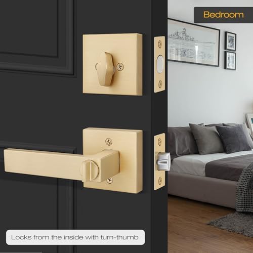 5-Piece Entry Door Handle Set for Modern Door Locks