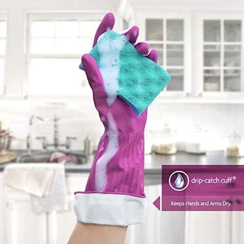 Perfect for Cleaning Playtex Medium Reusable Rubber Gloves 4 Pairs