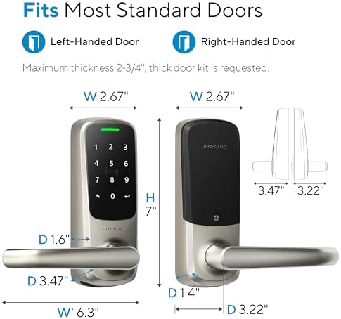 ULTRALOQ Latch 5 Built-in Smart Lock with Wi-Fi NFC
