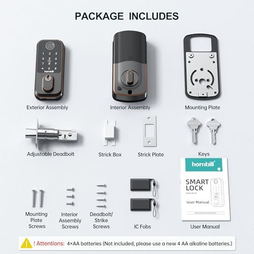 Hornbill Keypad Wi-Fi Door Lock with Alexa Google Home