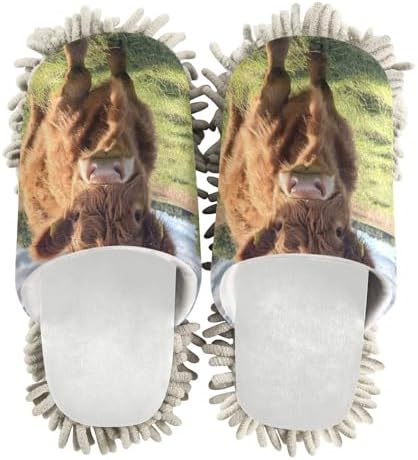 Burbuja Cow in Highland Mop Slippers