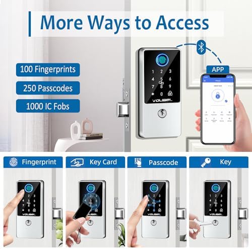 VOLIBeL Smart Door Lock 7-in-1 Keyless Entry with Voice Control