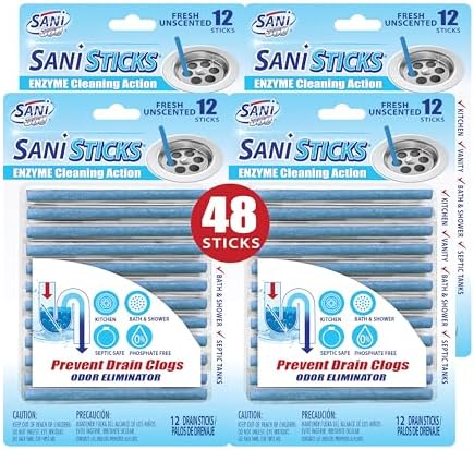 SANI 360 Sani Sticks Drain Cleaner and Deodorizer 48 Count