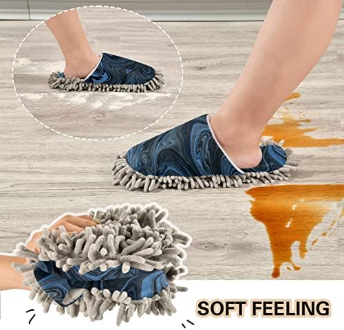 Xigua MicrofiberCleaningSlippersM StatueSize MHouseFloorMopSlippersDarkWashableComfortableQuickDryNonSlip
