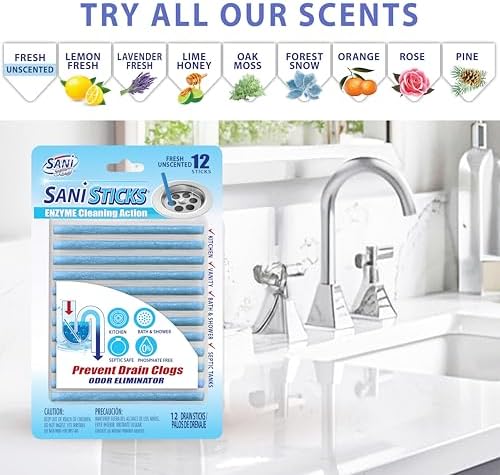 SANI 360 Sani Sticks Drain Cleaner and Deodorizer 48 Count
