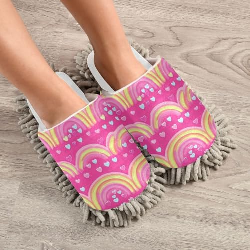 Burbuja Valentine Rainbow Mop Slippers Clean Your Home
