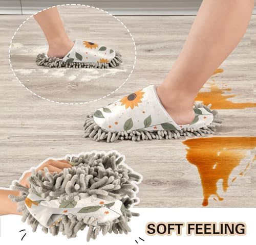 Sunflower Washable Mop Slipper