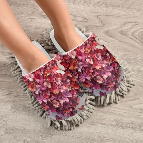 Burbuja Valentine Hearts Mop Slippers - Effortless Cleaning