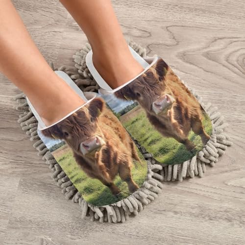 Burbuja Cow in Highland Mop Slippers