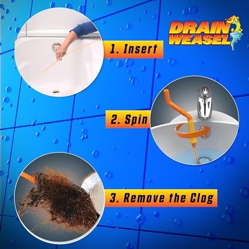 FlexiSnake Drain Weasel MAX - Fast-acting hair clog remover